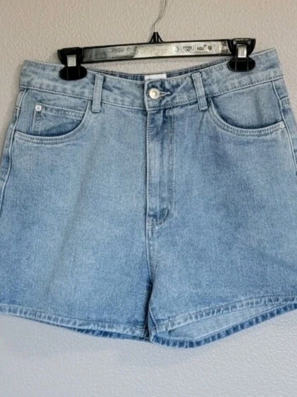 Princess Polly Light Wash High-Rise Denim Shorts